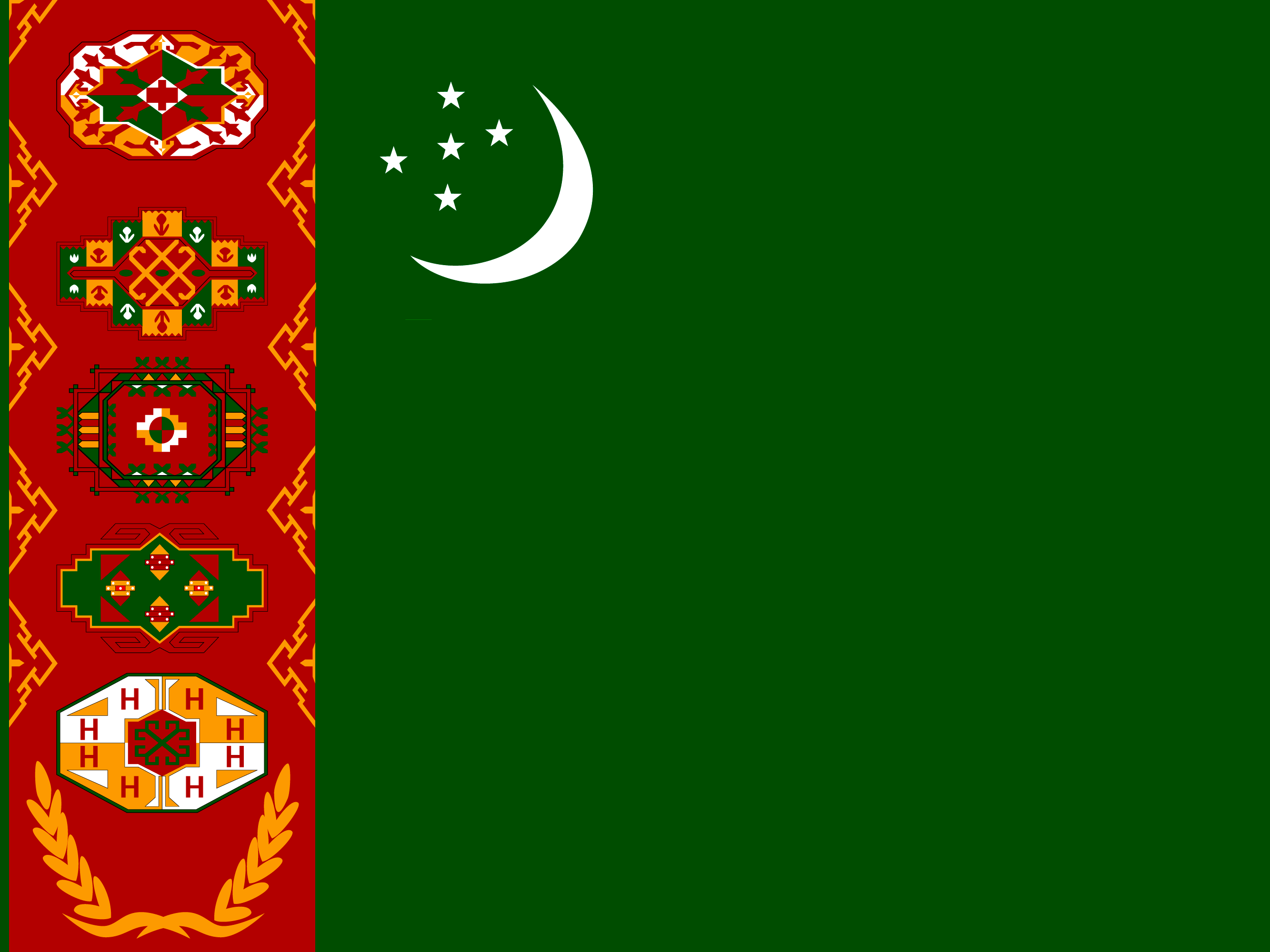 bendera Turkmenistan