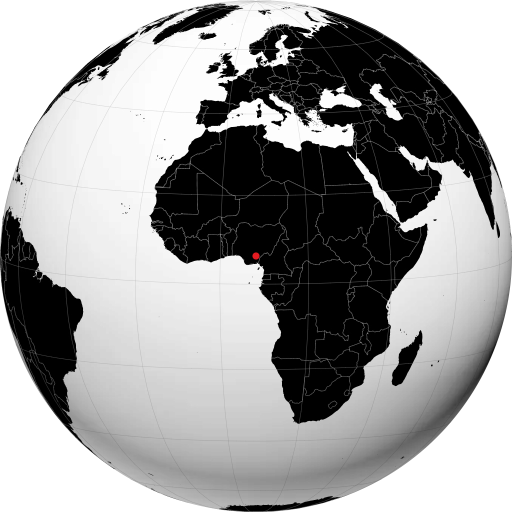Abakaliki di globe