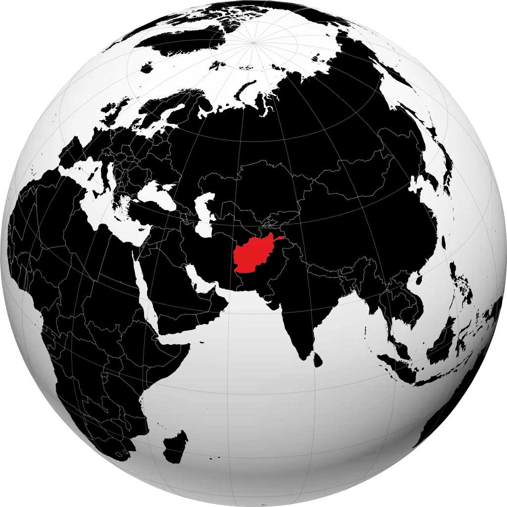 Afganistan di globe