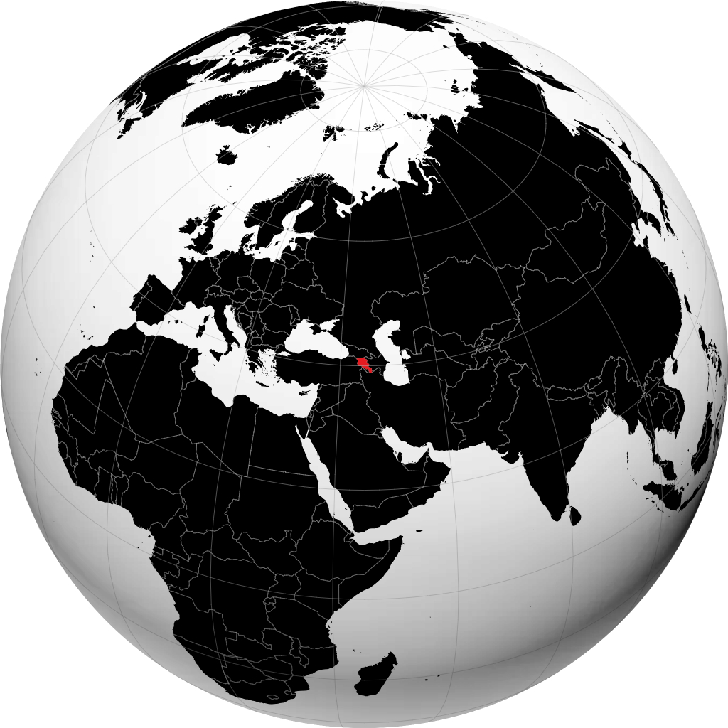Armenia di globe