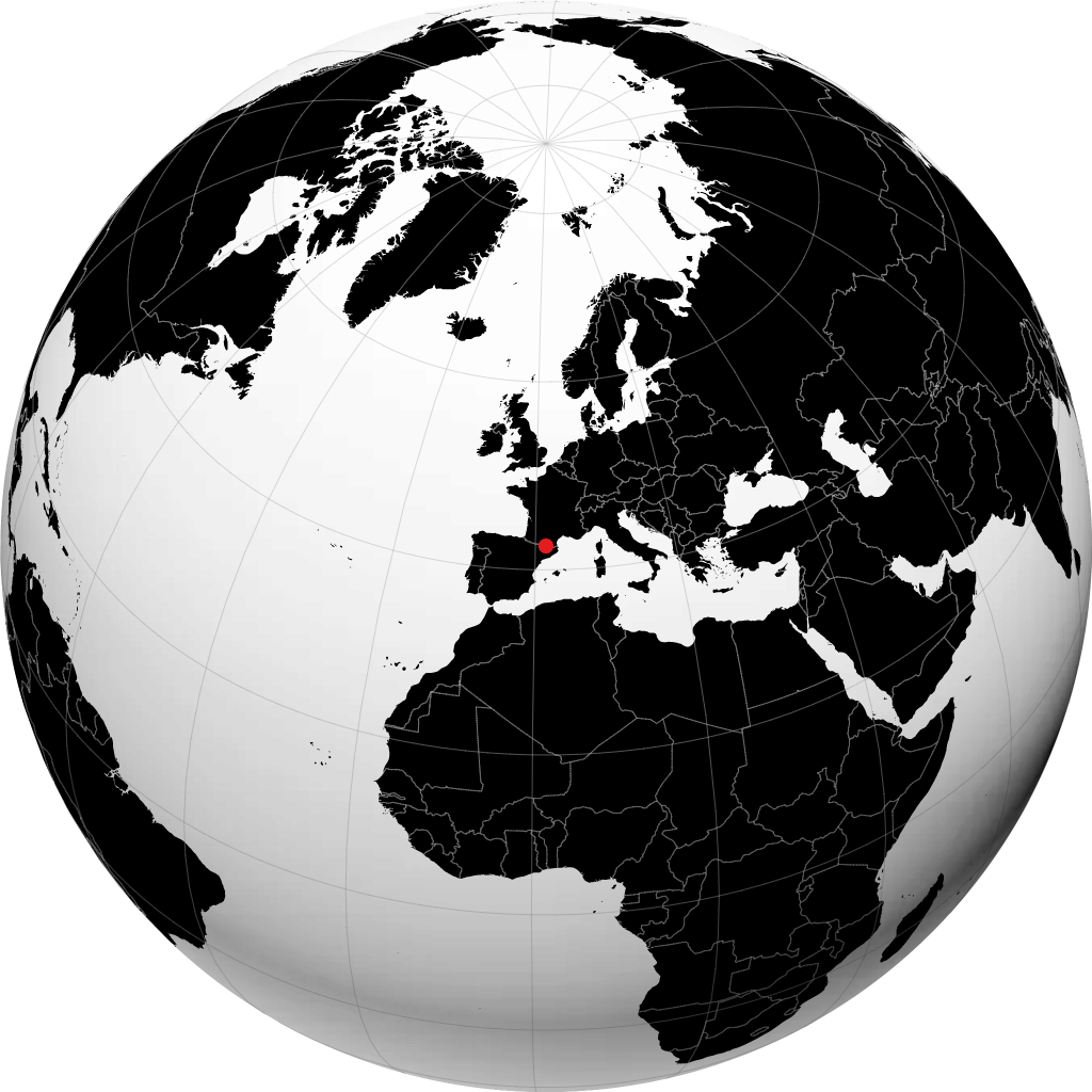 Andorra la Vella di globe