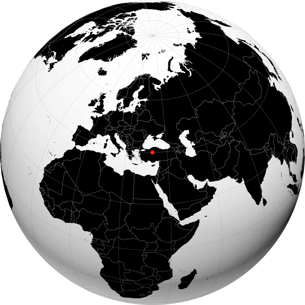 Ankara di globe