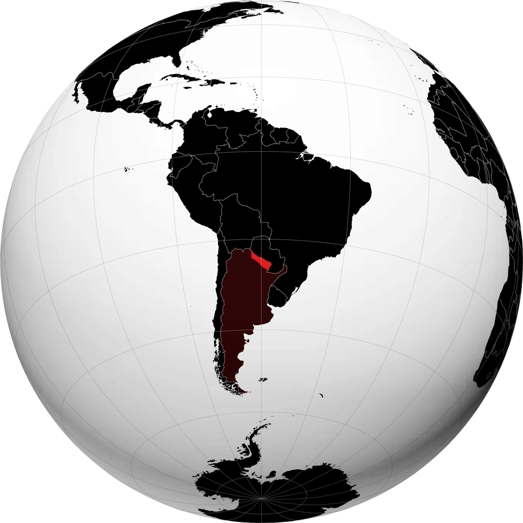 Provinsi Formosa di globe