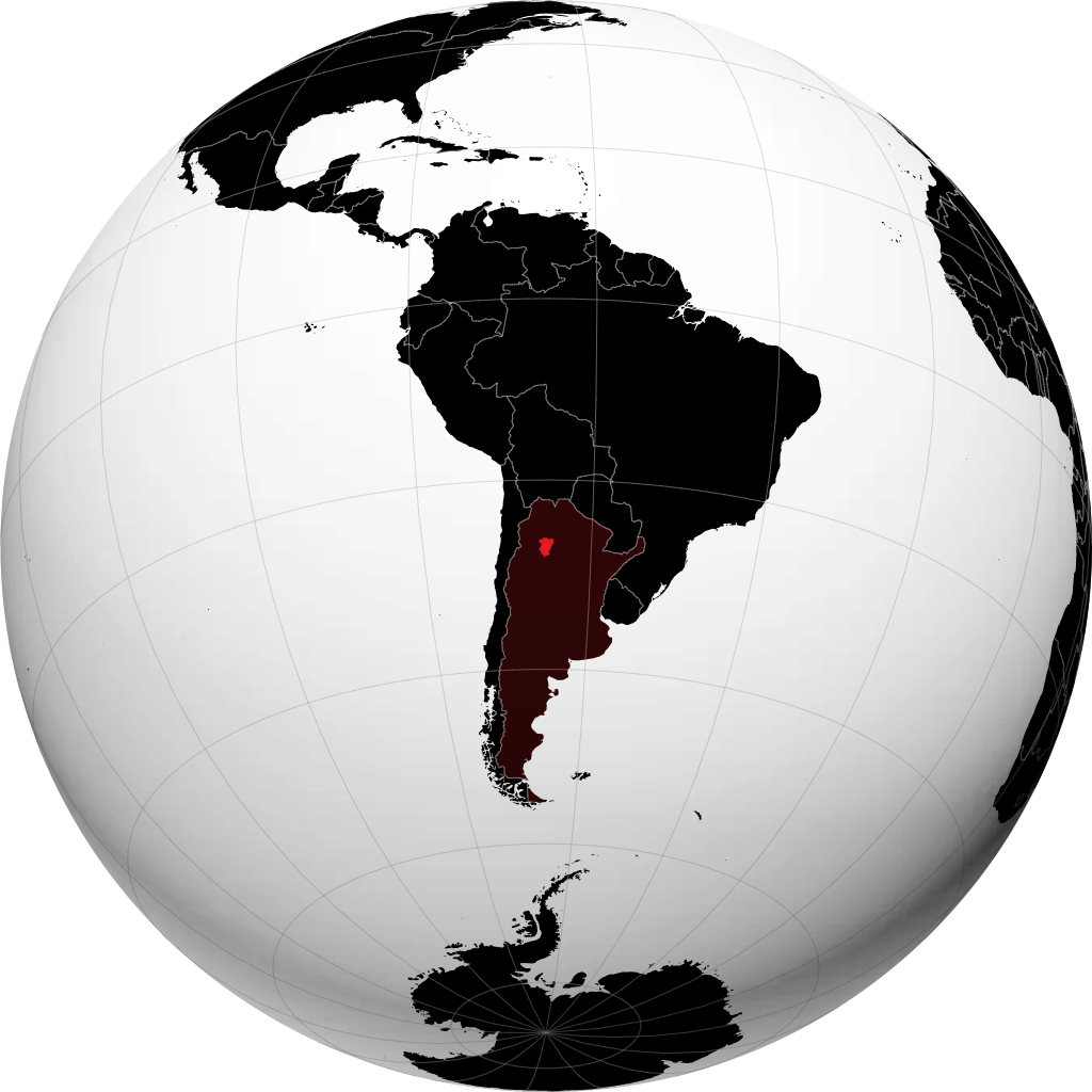 Provinsi Tucuman di globe