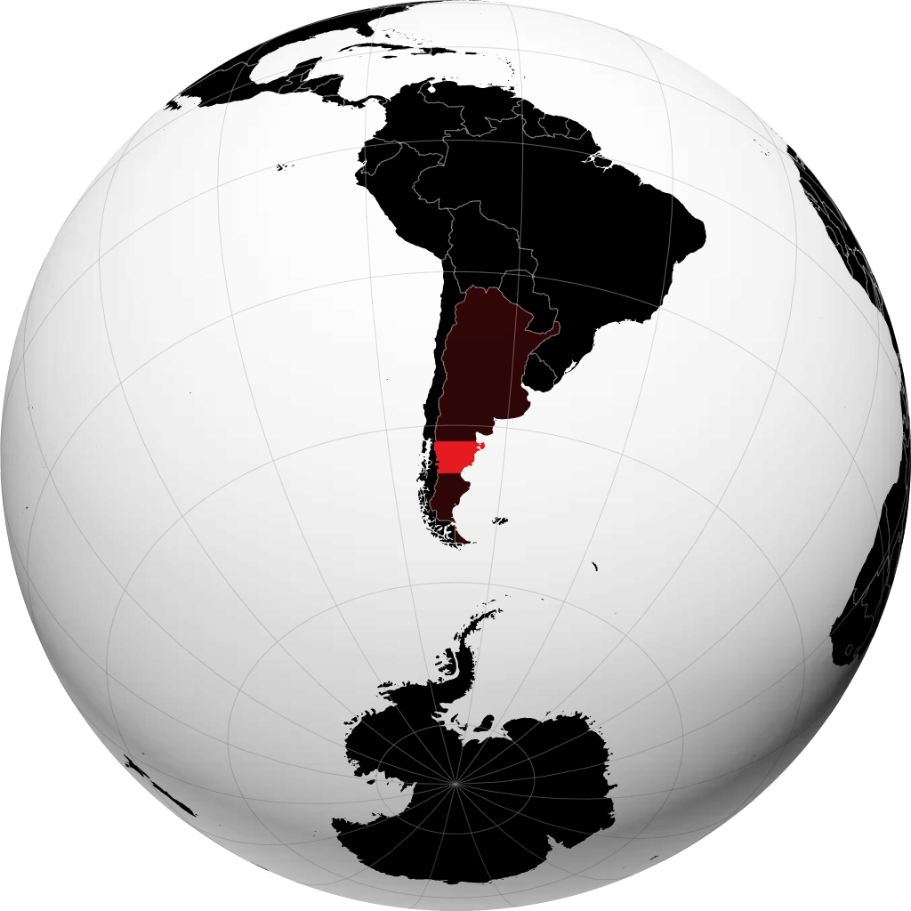 Provinsi Chubut di globe