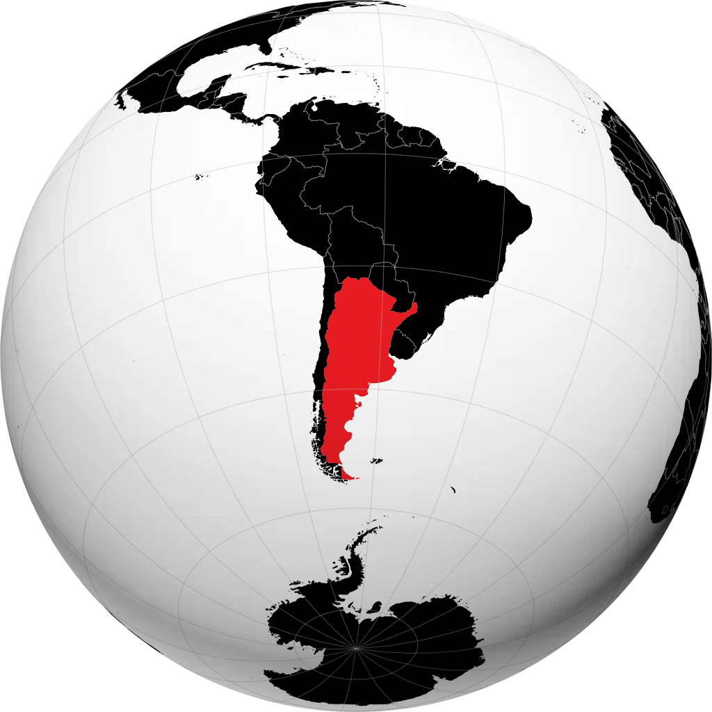 Argentina di globe