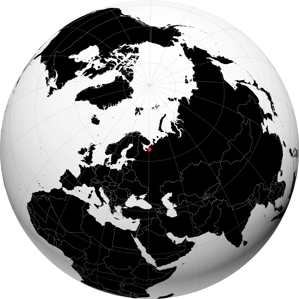 Arkhangelsk di globe
