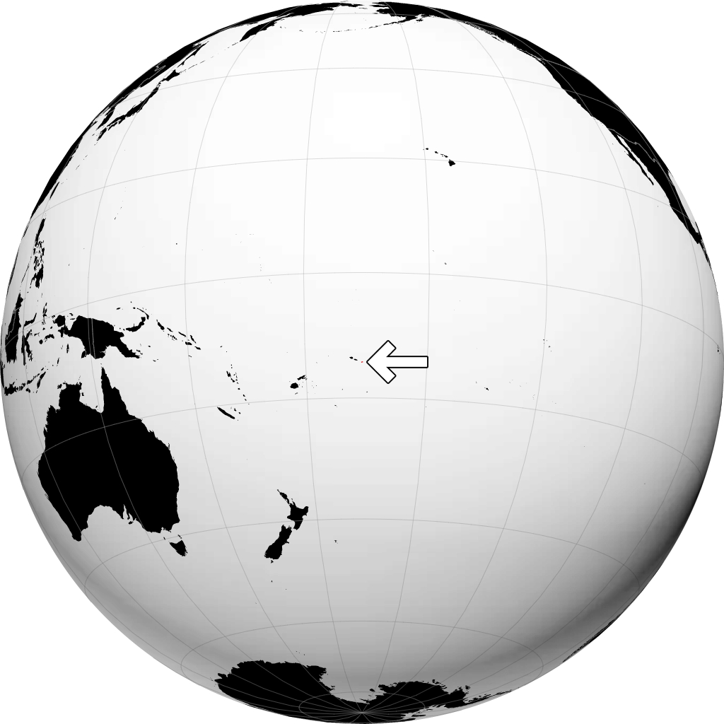 Samoa Amerika di globe