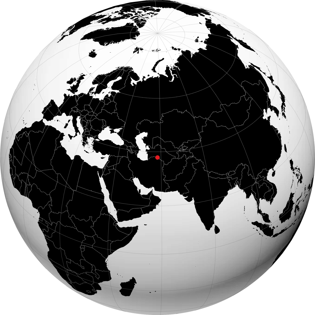 Ashgabat di globe