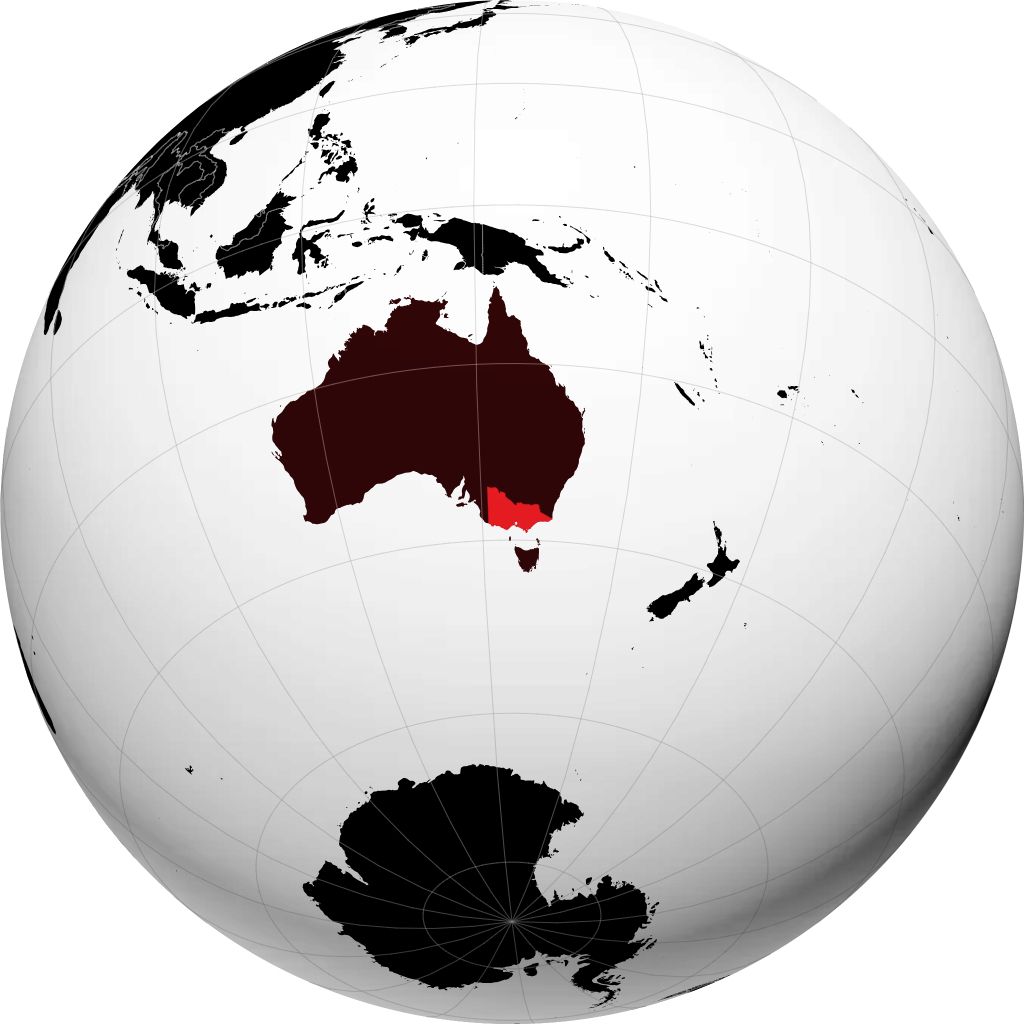 Negara Bagian Victoria di globe