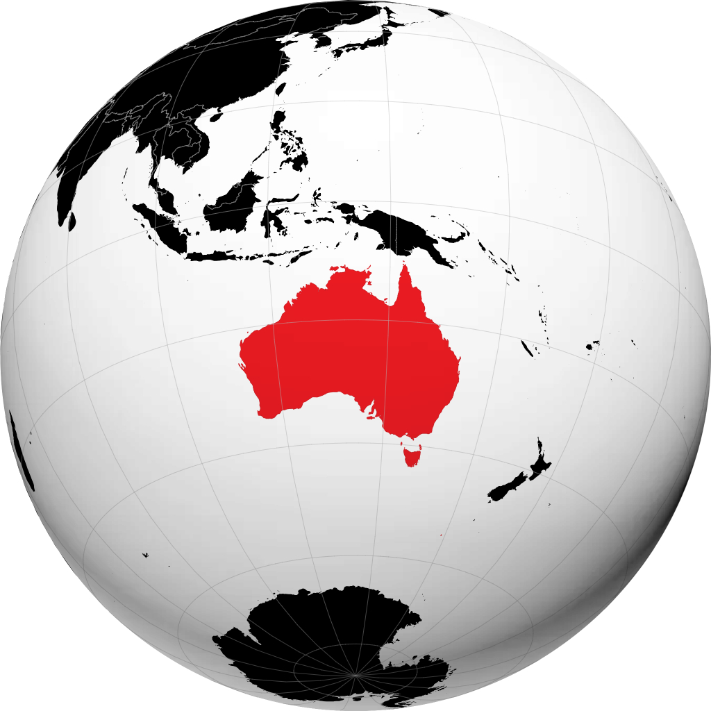 Australia di globe