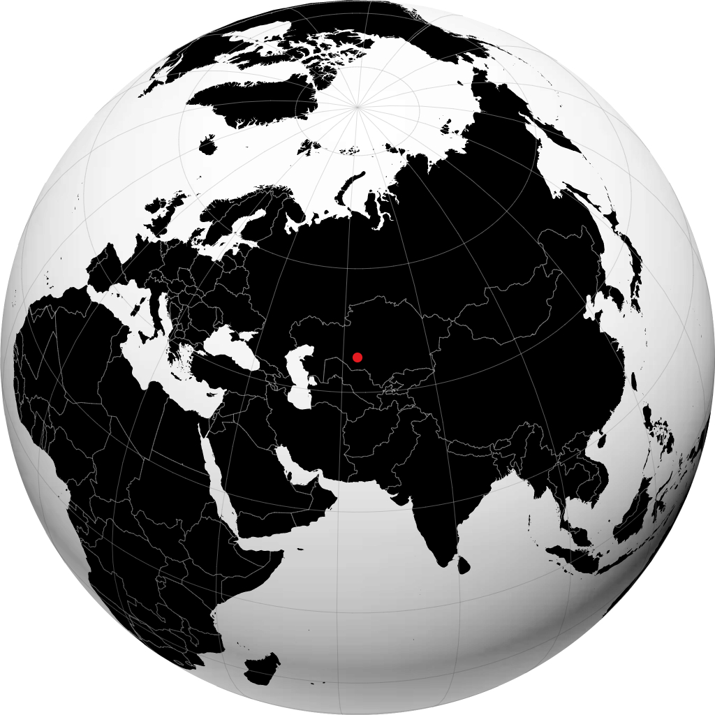 Baikonur di globe