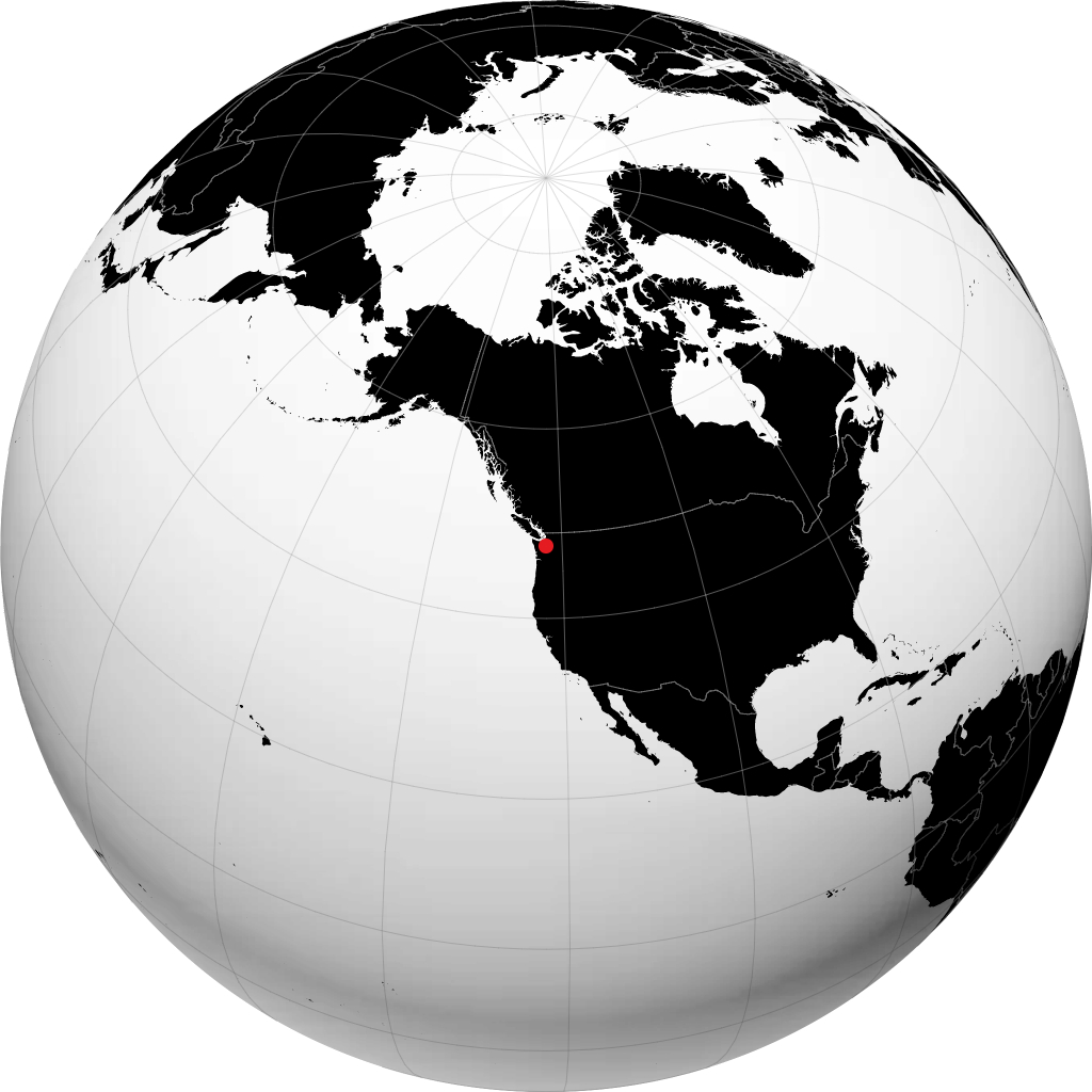 Pulau Bainbridge di globe