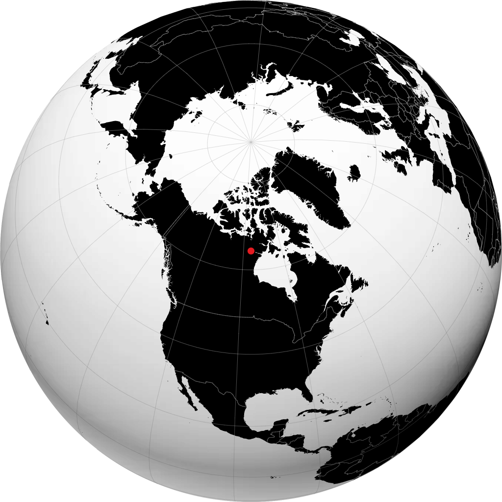 Baker Lake di globe
