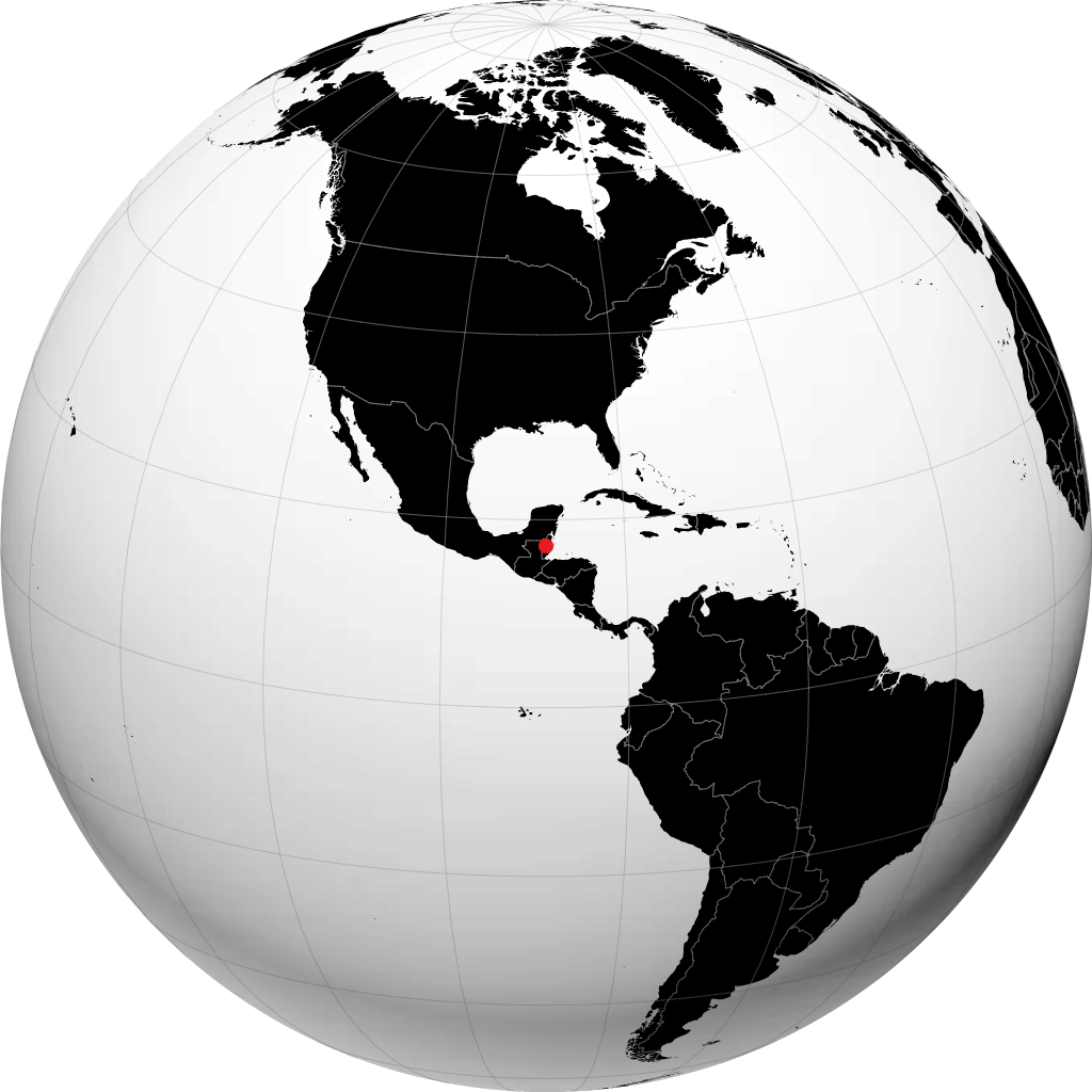Belmopan di globe