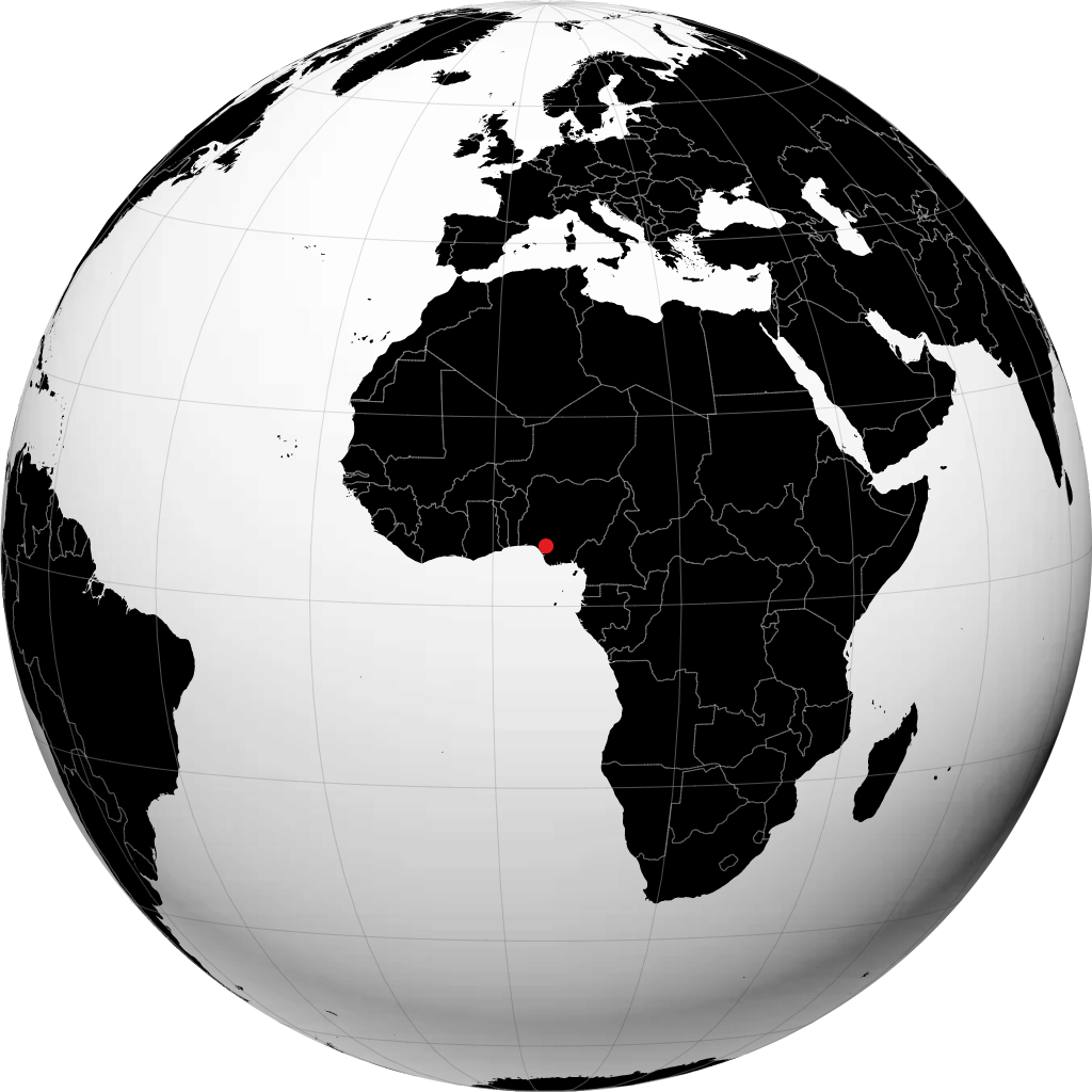 Benin City di globe