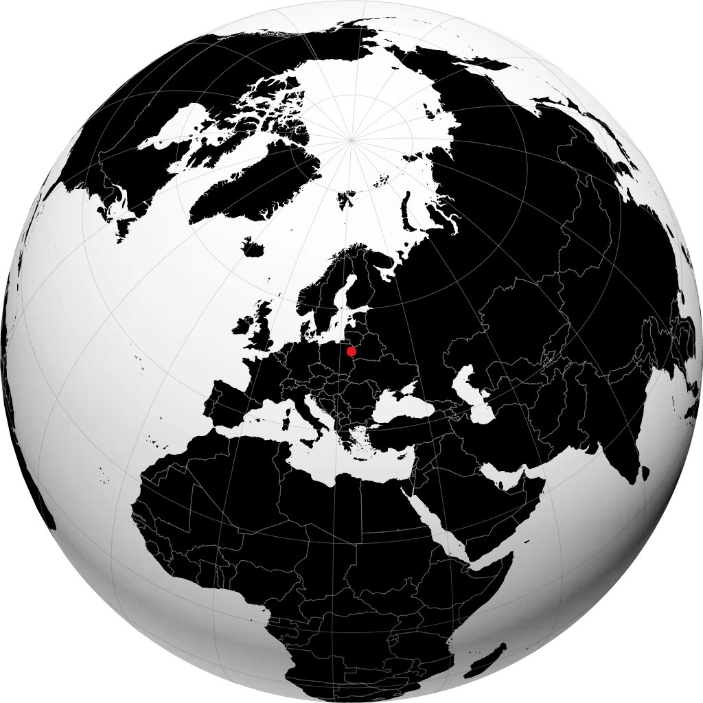 Białystok di globe