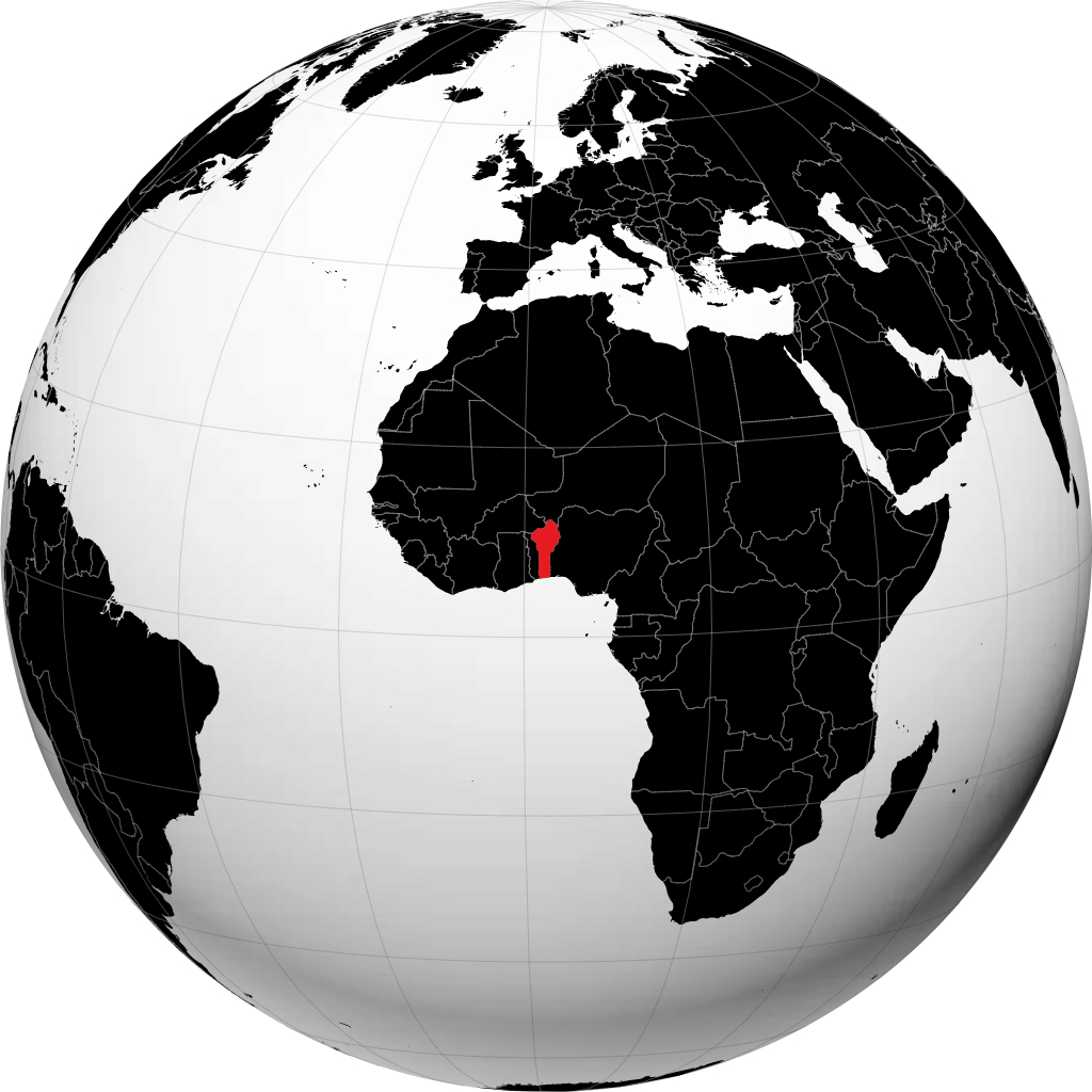 Benin di globe