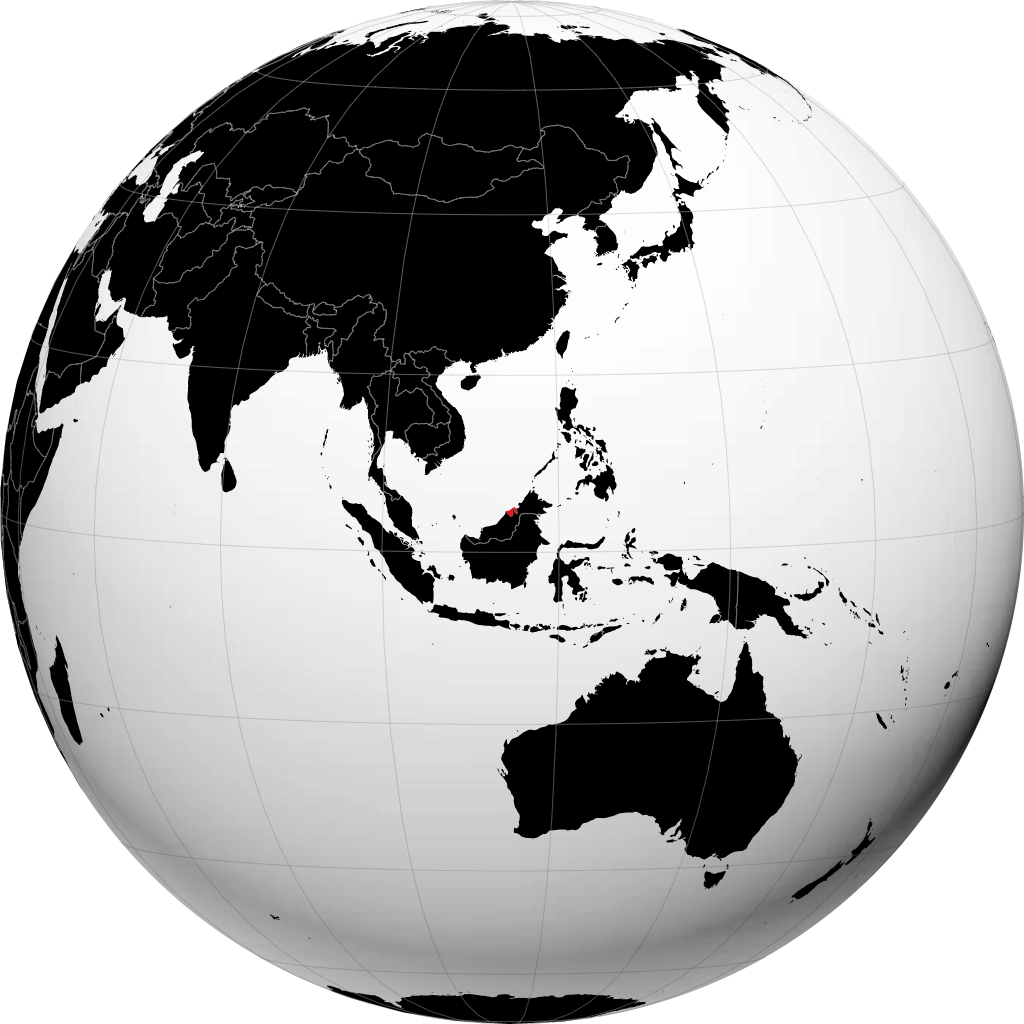 Brunei di globe
