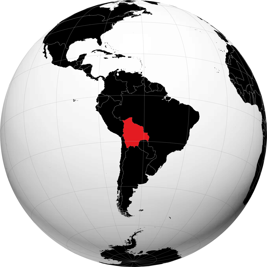 Bolivia di globe