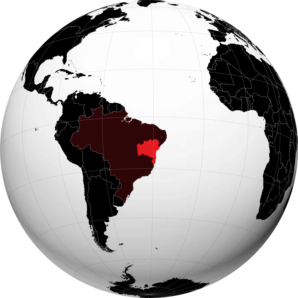 Negara Bagian Bahia di globe