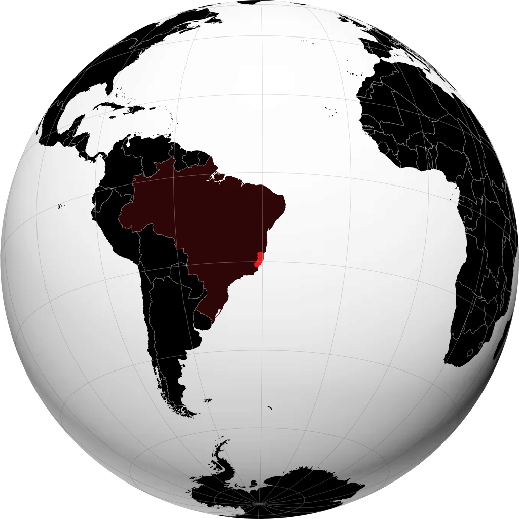 Negara Bagian Espirito Santo di globe