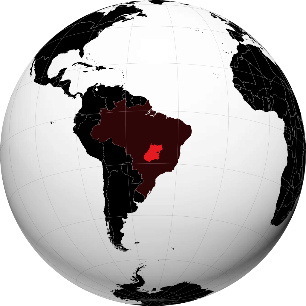 Negara Bagian Goias di globe