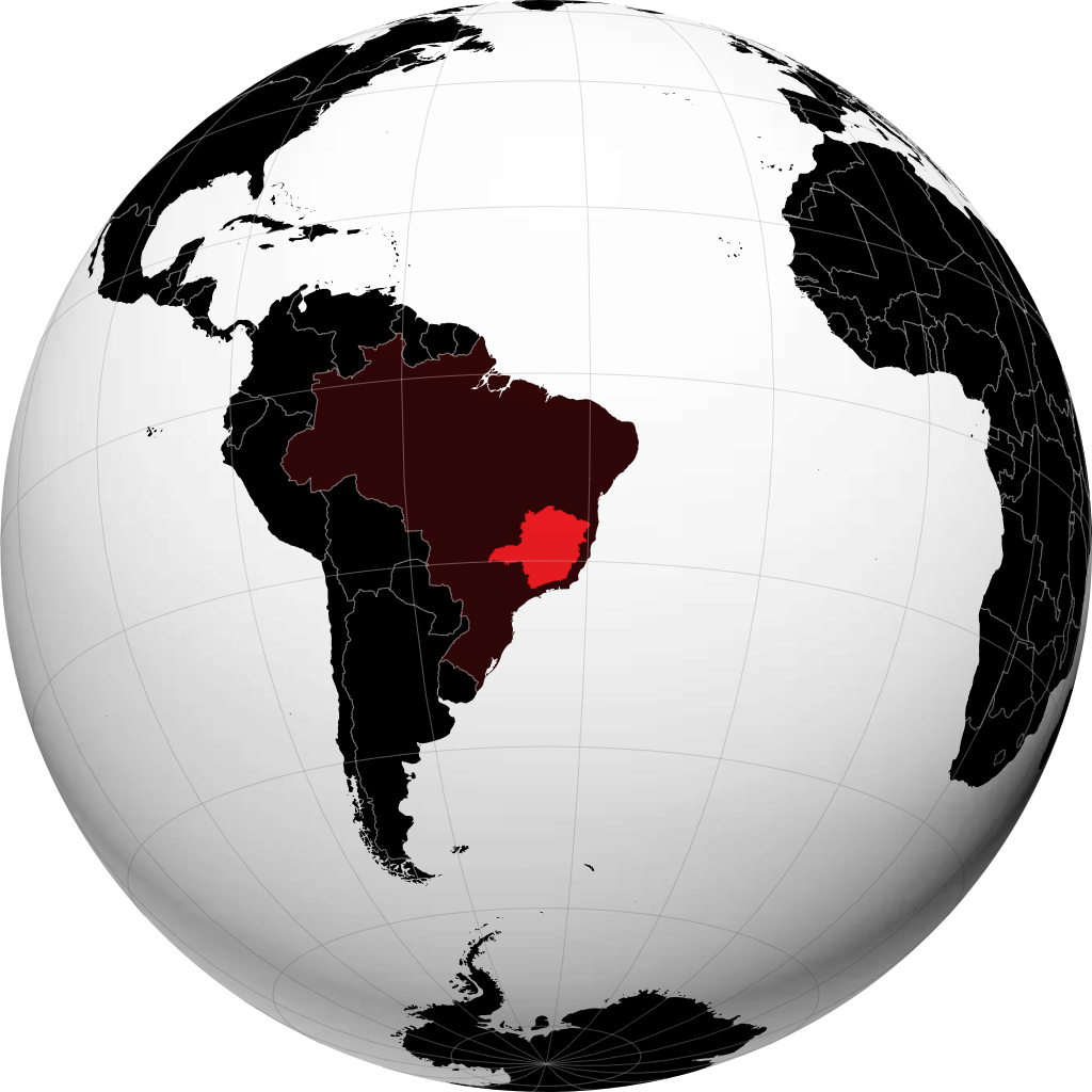 Negara Bagian Minas Gerais di globe