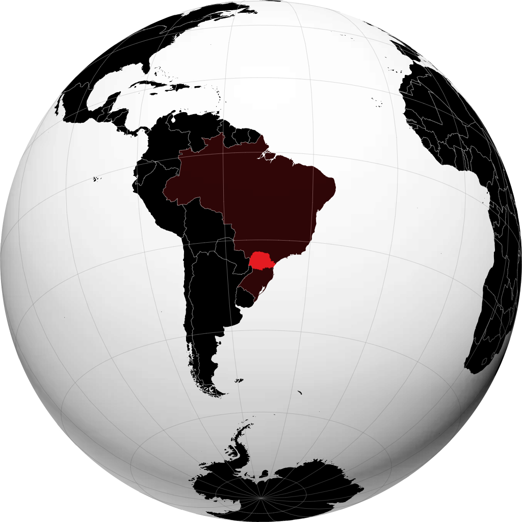 Negara Bagian Parana di globe