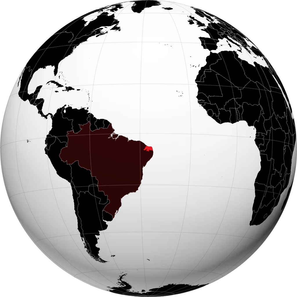 Negara Bagian Rio Grande do Norte di globe
