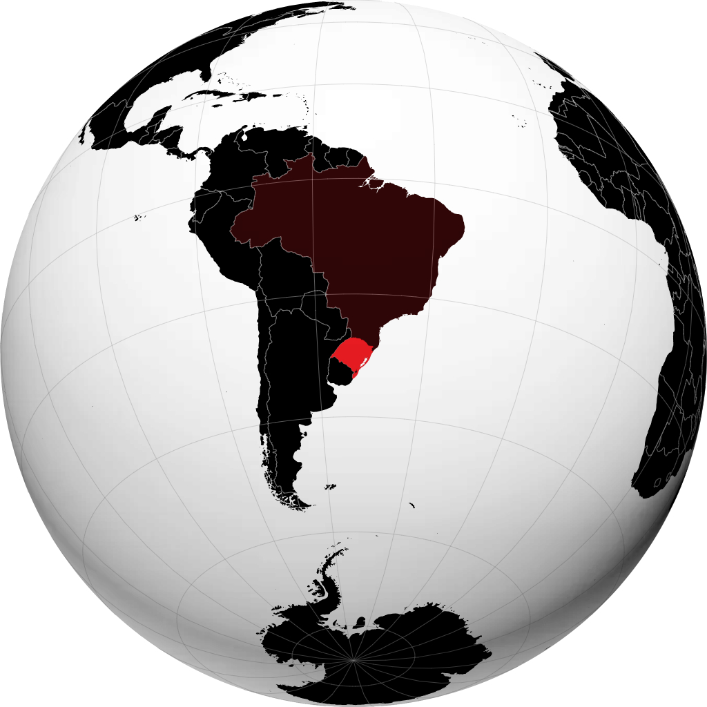 Negara Bagian Rio Grande do Sul di globe