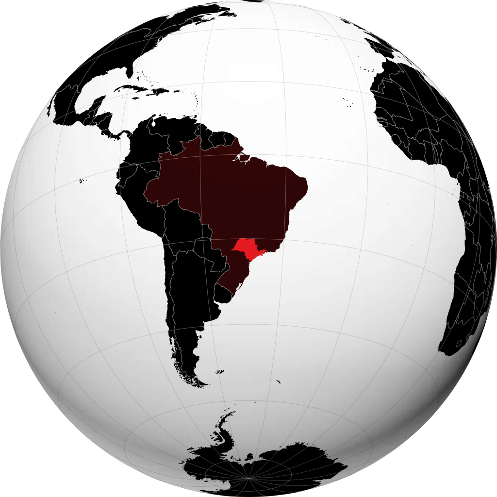 Negara Bagian Sao Paulo di globe