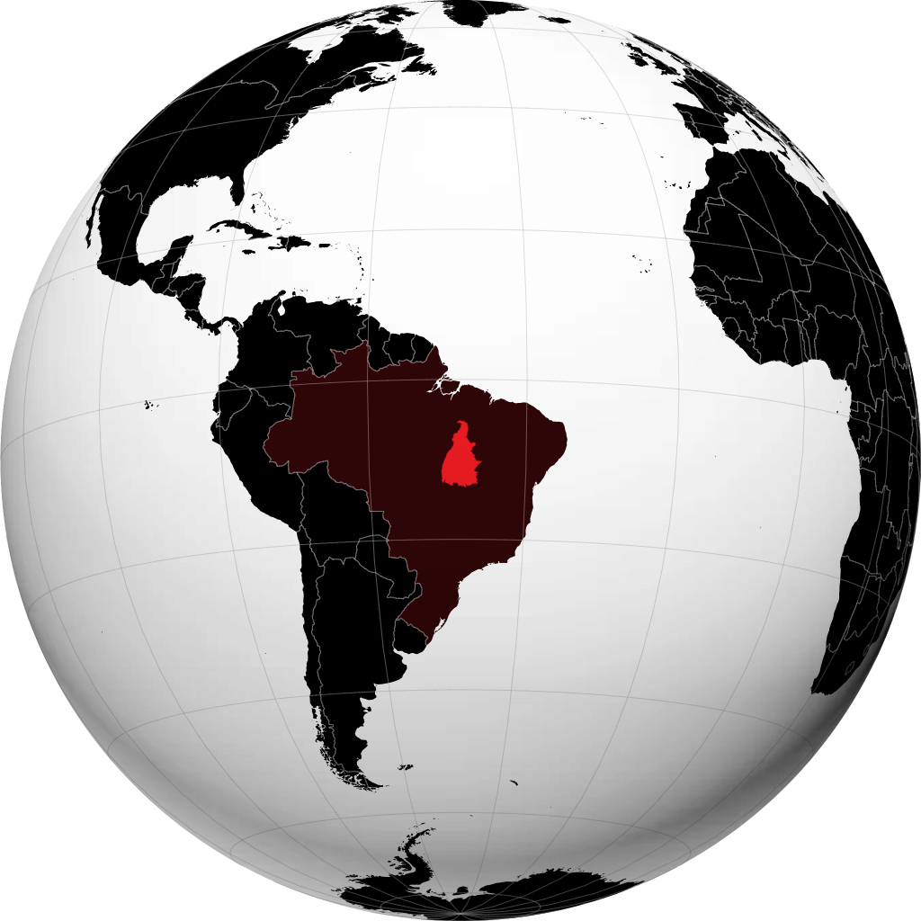 Negara Bagian Tocantins di globe