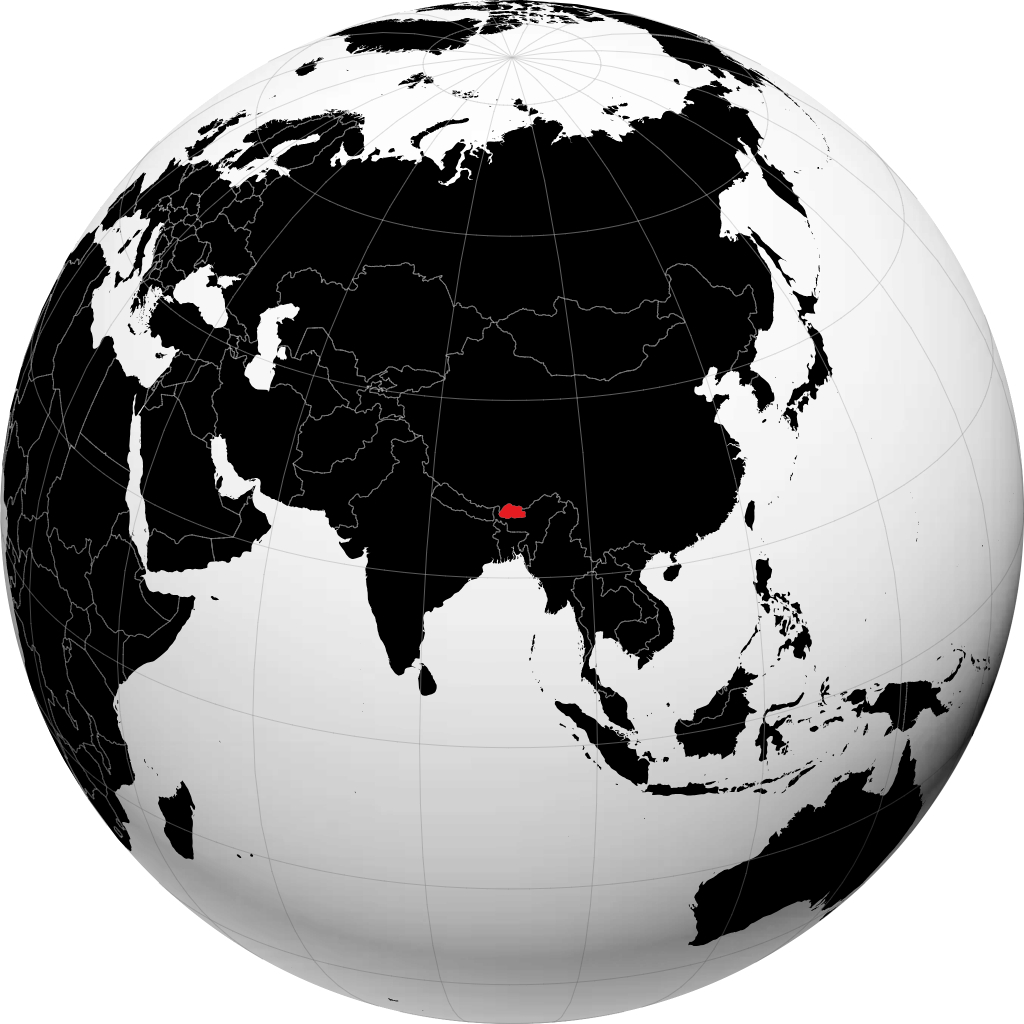 Bhutan di globe