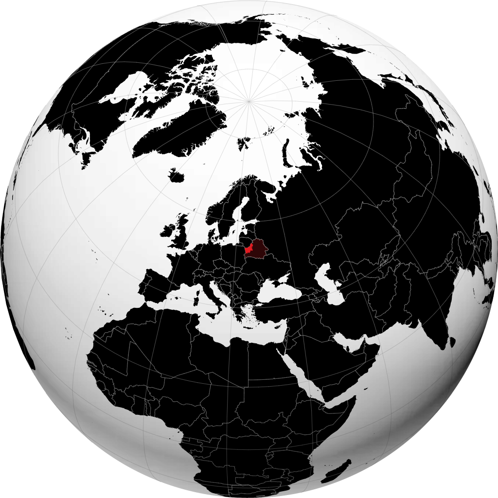 Wilayah Grodno di globe