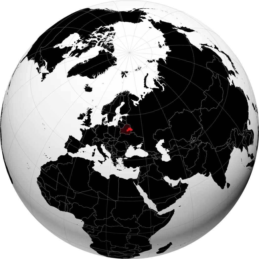 Oblast Mogilev di globe
