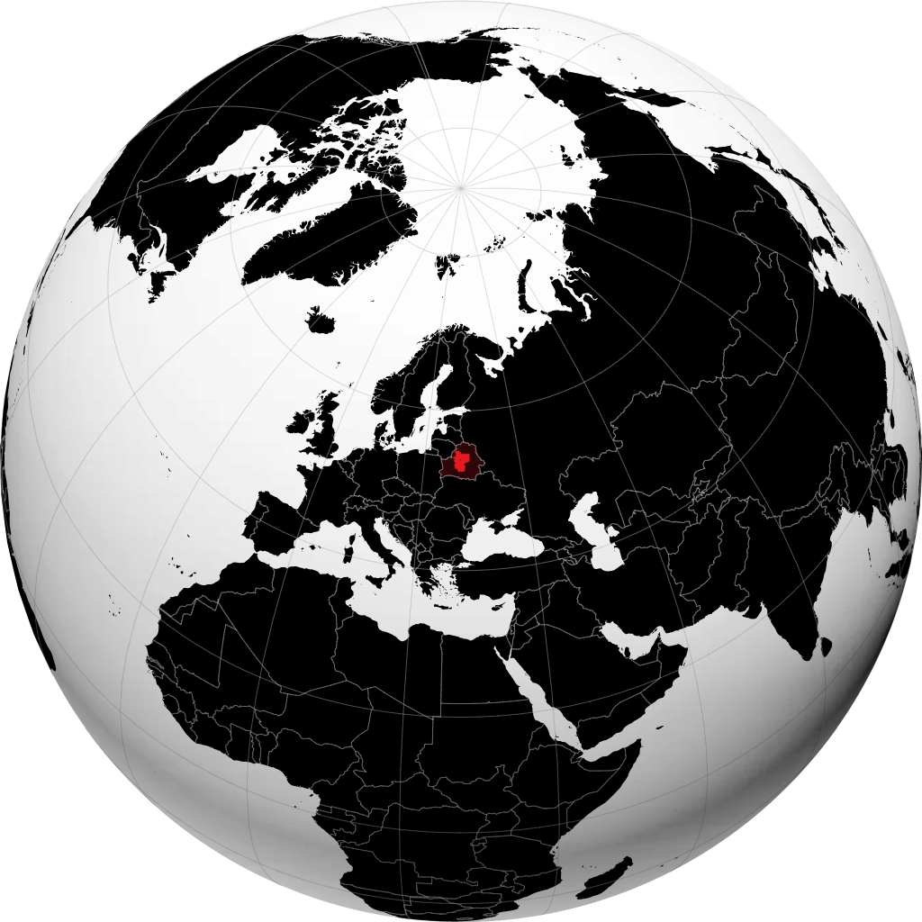 Oblast Minskaja di globe