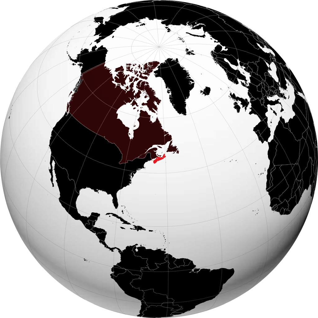 Nova Scotia di globe
