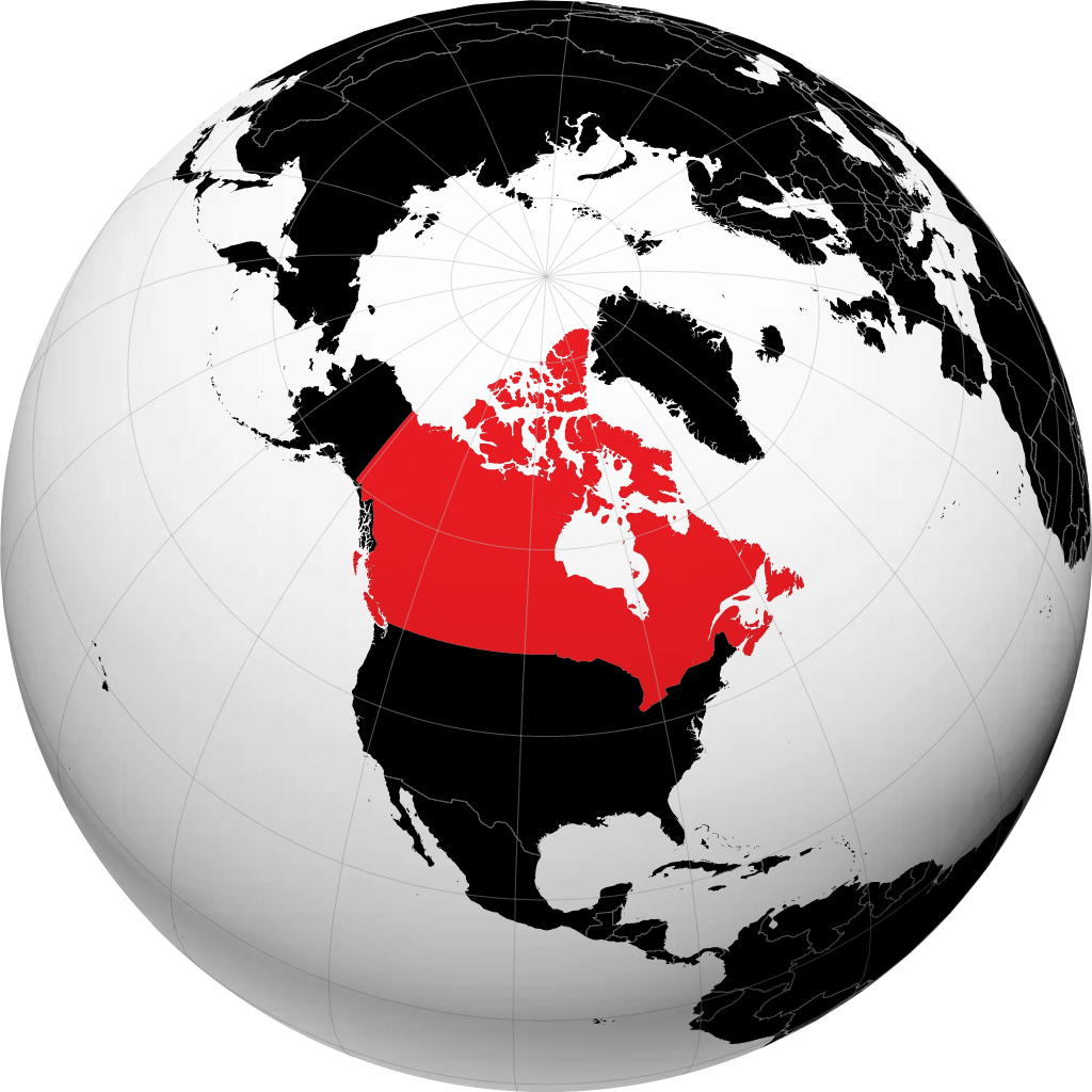Kanada di globe