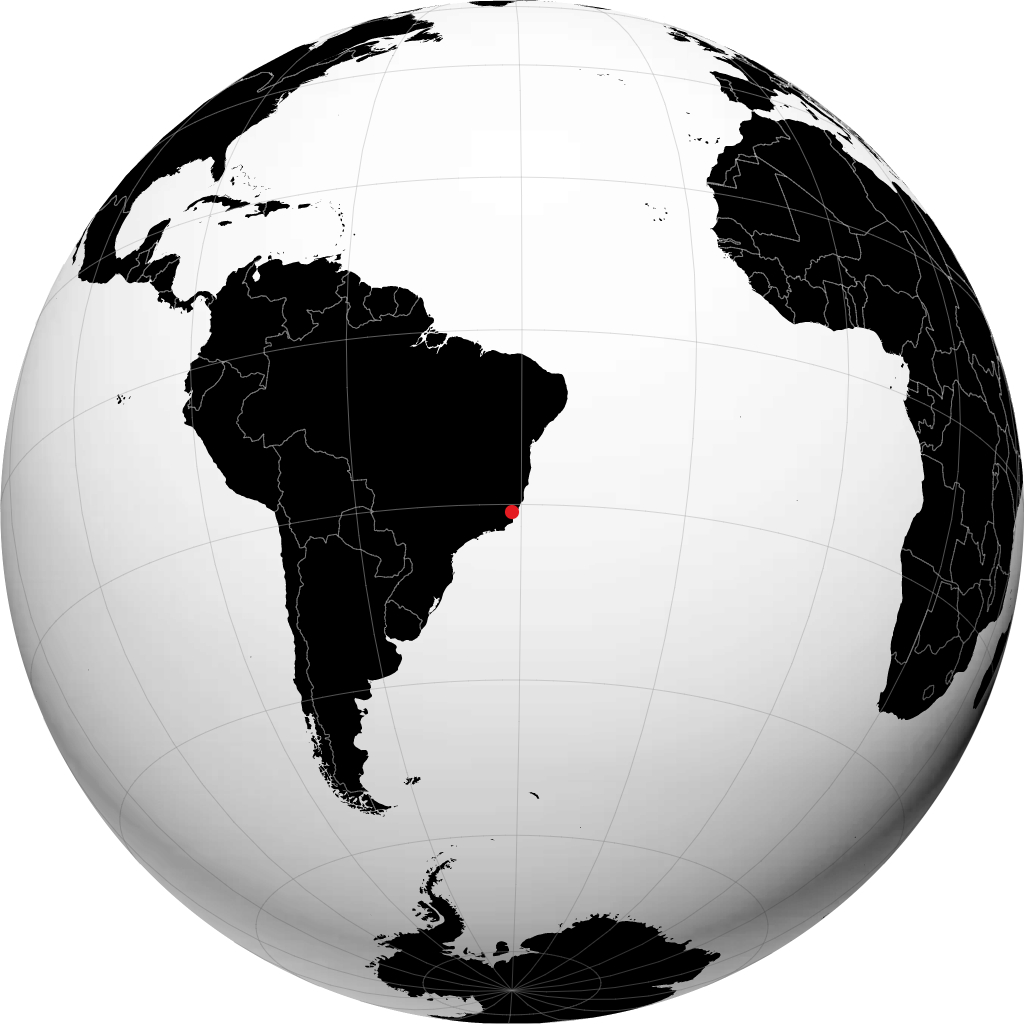 Cachoeiro de Itapemirim di globe