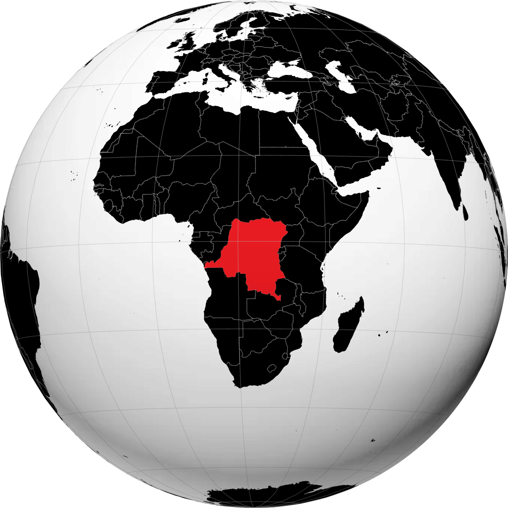 DR Kongo di globe