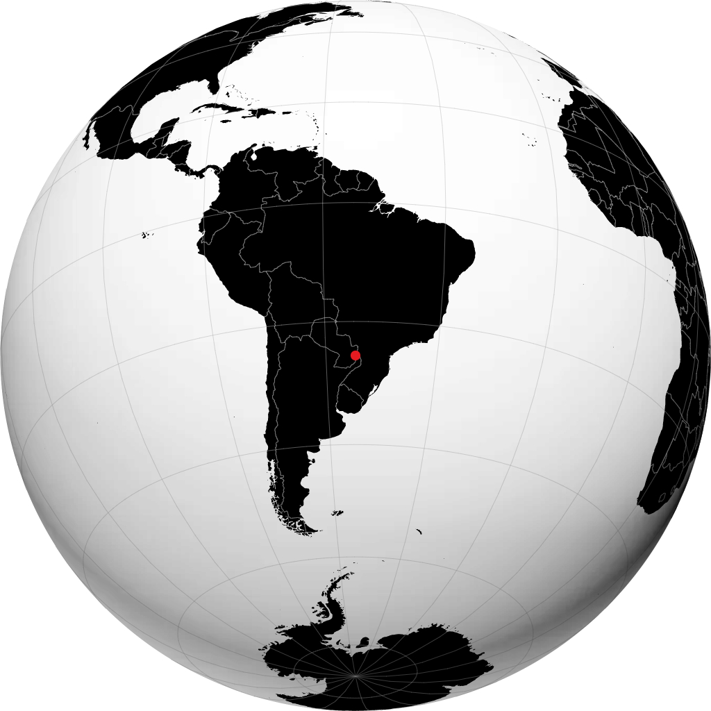 Ciudad del Este di globe