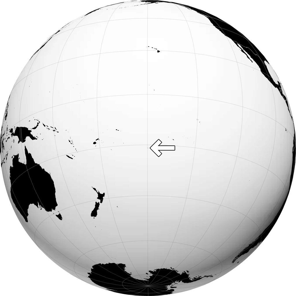 Kepulauan Cook di globe