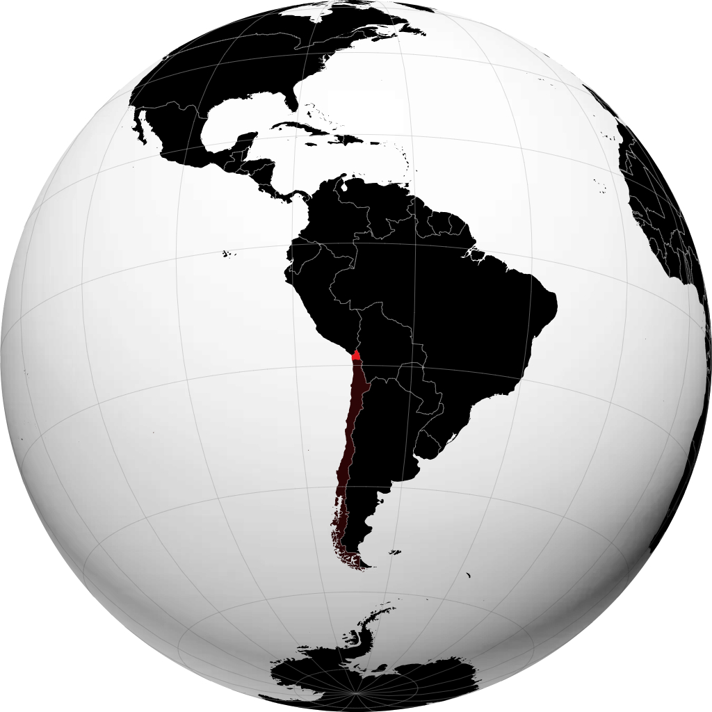Wilayah Arica y Parinacota di globe