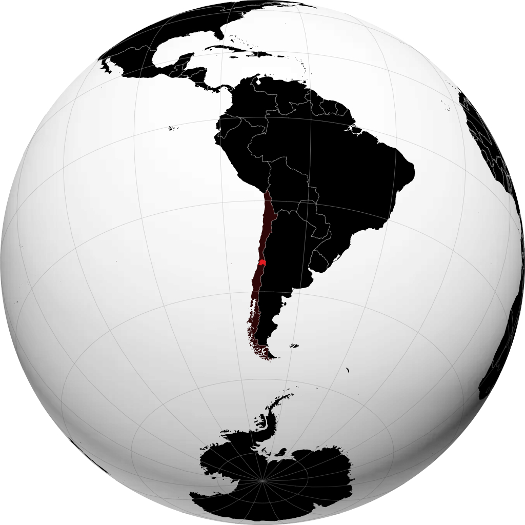 Wilayah Metropolitan Santiago di globe
