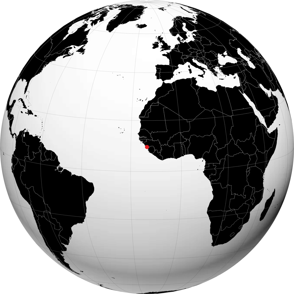 Conakry di globe