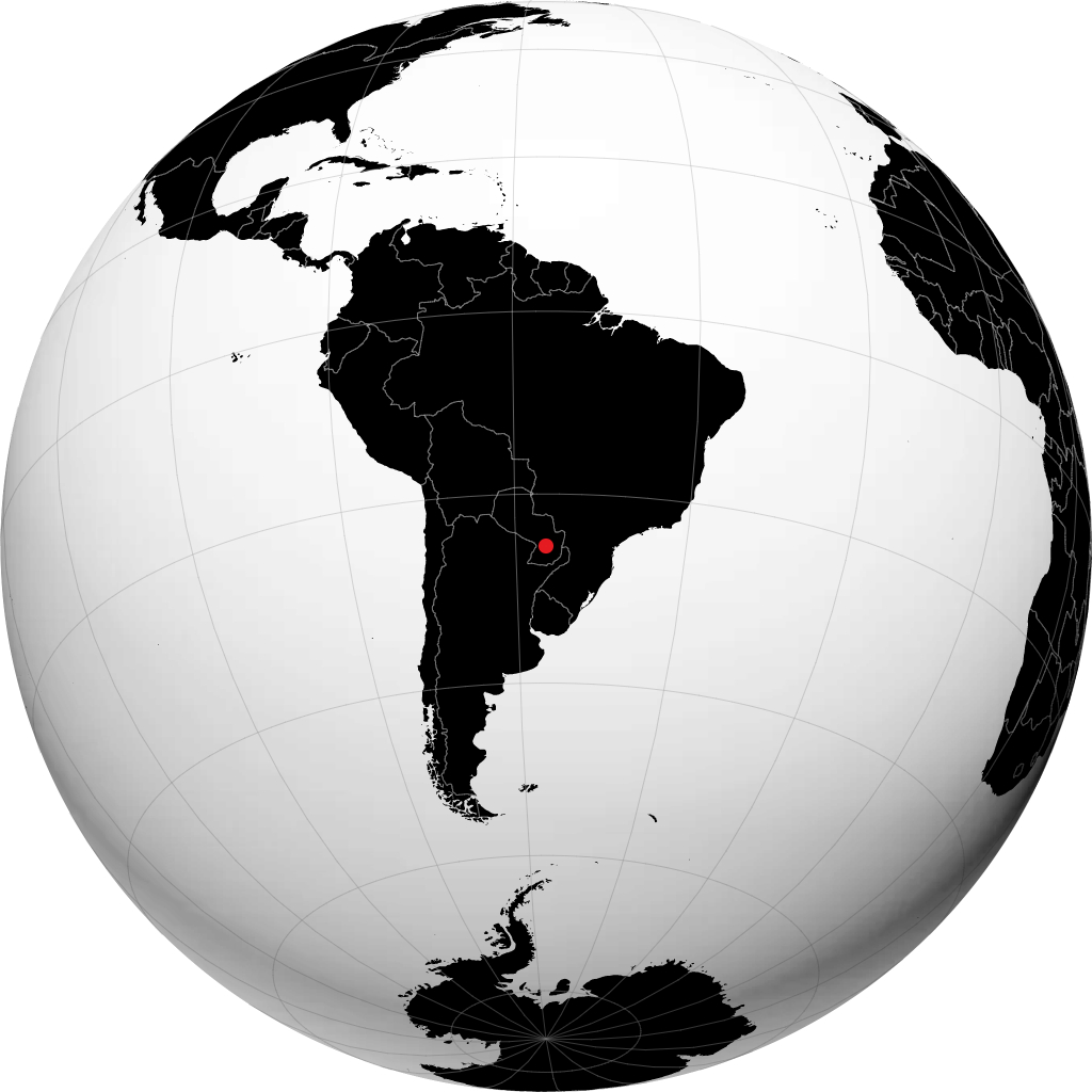 Coronel Oviedo di globe
