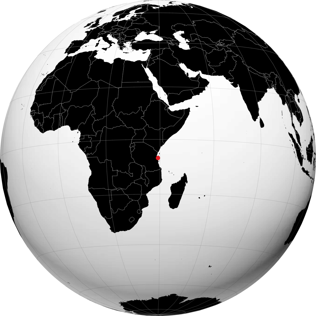 Dar es Salaam di globe