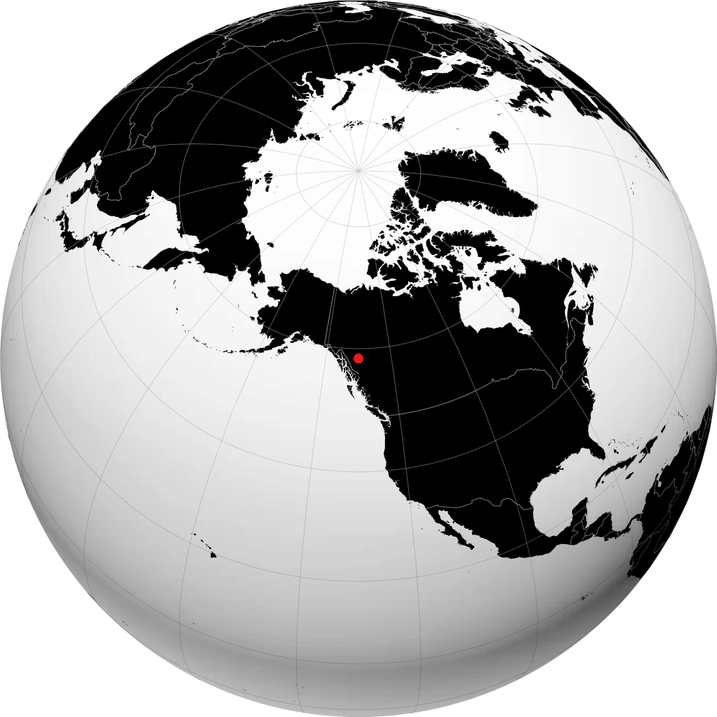 Dease Lake di globe