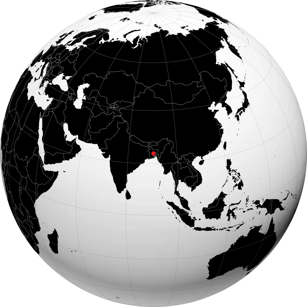 Dhaka di globe